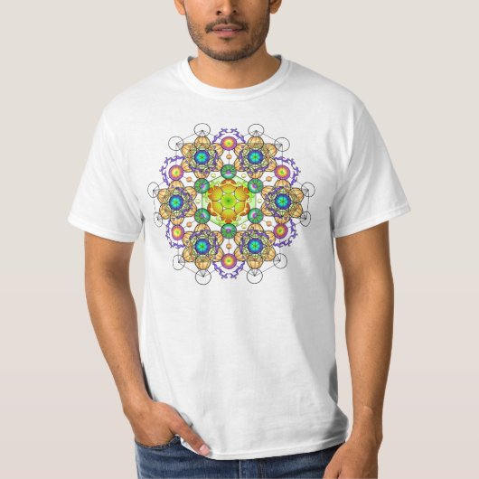 Vuur van creatie Mandala 2 T-shirt (Voorkant)