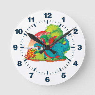 Vuur van de draak van de klok