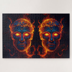 "Vuur van de Goden" met verschillende godensets Legpuzzel