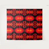 Vuur Veer Droomvanger Rood 2 Tapijt Wandkleed (Voorkant (horizontaal))