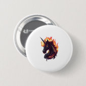 Vuur & Vlam Eenhoorn (1) Ronde Button 5,7 Cm (Voorkant /achterkant)