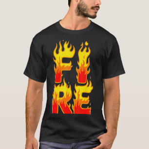Vuur Vlam Shirt Volwassenen Kinderen Mannen Vrouwe