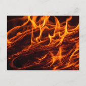 Vuur vlammacro in open haard briefkaart (Voorkant)