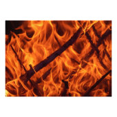 Vuur vlammacro in open haard foto afdruk (Voorkant)