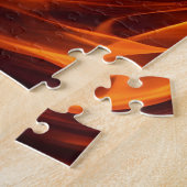 Vuur vlammacro in open haard legpuzzel (Zijkant)