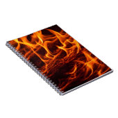 Vuur vlammacro in open haard notitieboek (Rechterzijde)