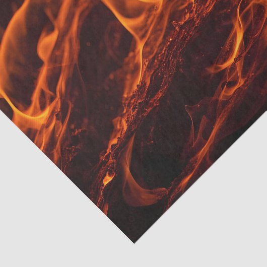 Vuur vlammacro in open haard tissuepapier (Detail)