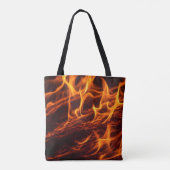 Vuur vlammacro in open haard tote bag (Achterkant)