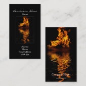 Vuur Vlammen Brandende Hete Passie Visitekaartjes (Voorkant / Achterkant)