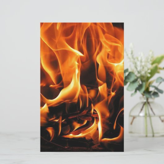 Vuur, vlammen briefpapier (Staand voorkant)