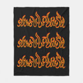 Vuur Vlammen Gloed Omtrek Fleece Deken (Voorkant)