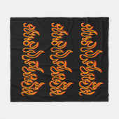 Vuur Vlammen Gloed Omtrek Fleece Deken (Voorkant (Horizontaal))