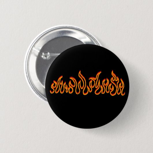 Vuur Vlammen Gloed Omtrek Ronde Button 5,7 Cm (Voorkant /achterkant)
