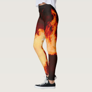 Vuur vulkaanvuren heet! leggings
