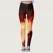 Vuur vulkaanvuren heet! leggings (Voorkant)
