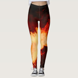 Vuur vulkaanvuren heet! leggings