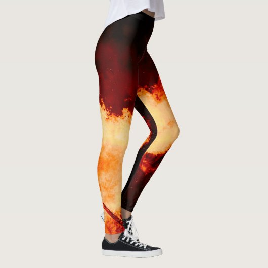 Vuur vulkaanvuren heet! leggings (Rechts)