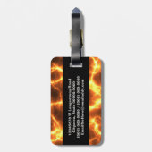 Vuur Vurig Lava Heet Brandend Gesmolten - Monogram Bagagelabel (Achterkant verticaal)