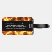 Vuur Vurig Lava Heet Brandend Gesmolten - Monogram Bagagelabel (Achterkant horizontaal)