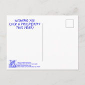 Vuur & Water Draken Chinese Elk Nieuwjaar Zodiac Feestdagenkaart (Achterkant)