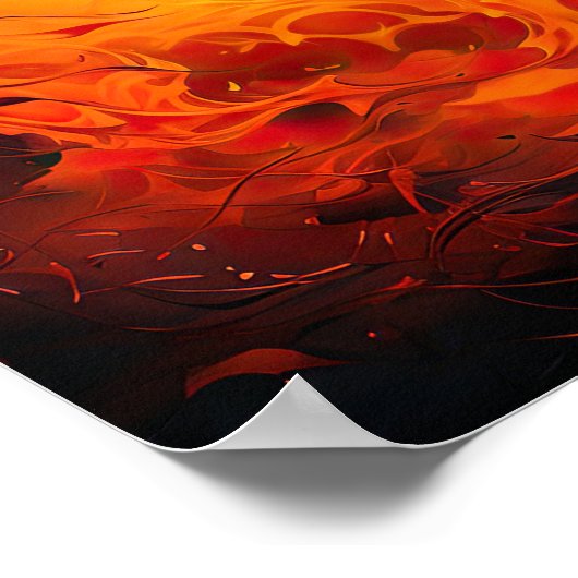 Vuur Waterenergie Moderne Kunst Poster (Hoek)