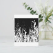 Vuur (zwart-wit) briefkaart (Staand voorkant)