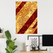 Vuurabstract textuur diagonaal poster (Thuiskantoor)