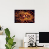 Vuurachtige filamenten poster (Thuiskantoor)