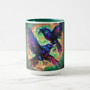 Vuurachtige Twee Raven Mok