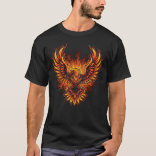 Vuuradelaar Spreidt Vleugels Krachtige Motorfiets T-shirt