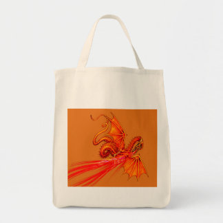 Vuurademende draak tote bag