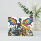 Vuurademende Dragon Briefkaart (Staand voorkant)