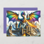 Vuurademende Dragon Briefkaart (Voorkant / Achterkant)