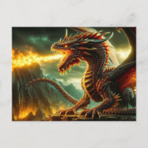 Vuurademende Dragon Briefkaart