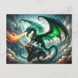 Vuurademende Dragon Briefkaart