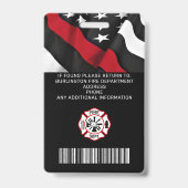 Vuurafdeling Aangepaste Logo Fotobrandblusfunctie- Badge (Achterkant)