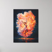 Vuurbal Balletdanseres Phoenix Wedergeboorte Impas Canvas Afdruk (Voorkant)