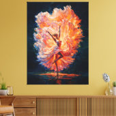 Vuurbal Balletdanseres Phoenix Wedergeboorte Impas Canvas Afdruk (Insitu (Woonkamer))