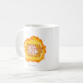 Vuurbal in de kamer koffiemok (Voorkant links)