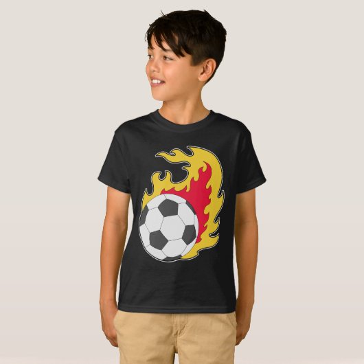 Vuurbal Voetbal T-shirt (Voorkant volledig)