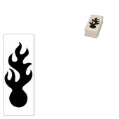 vuurbalsilhouet rubberstempel (Gestempeld)