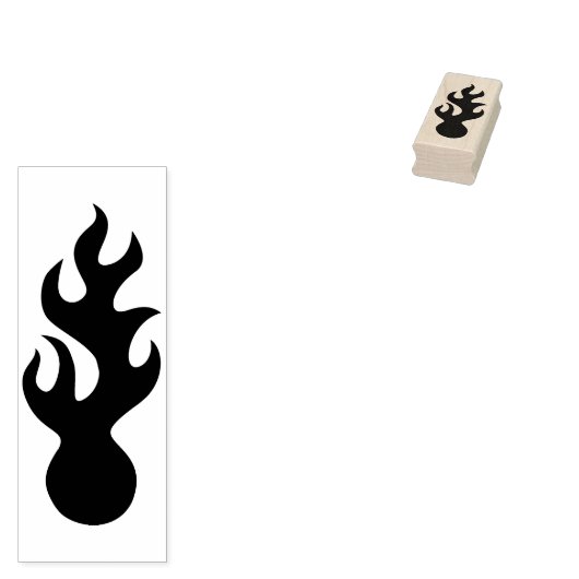 vuurbalsilhouet rubberstempel (Gestempeld)