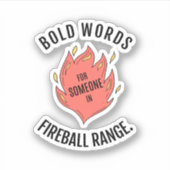 Vuurbalwaaier D&D-Sticker Sticker (Voorkant)