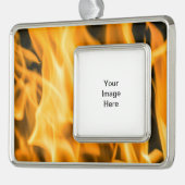 Vuurbedwerende versiering verzilverd omlijst ornament (Links)