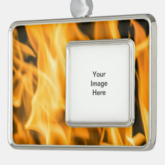 Vuurbedwerende versiering verzilverd omlijst ornament (Links)