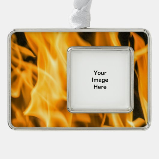 Vuurbedwerende versiering verzilverd omlijst ornament (Voorkant)