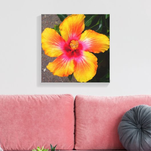 Vuurbladercanvas Canvas Afdruk (Insitu (Woonkamer))