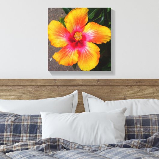 Vuurbladercanvas Canvas Afdruk (Insitu (Slaapkamer))