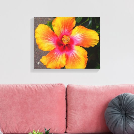 Vuurbladercanvas Canvas Afdruk (Insitu (Woonkamer))