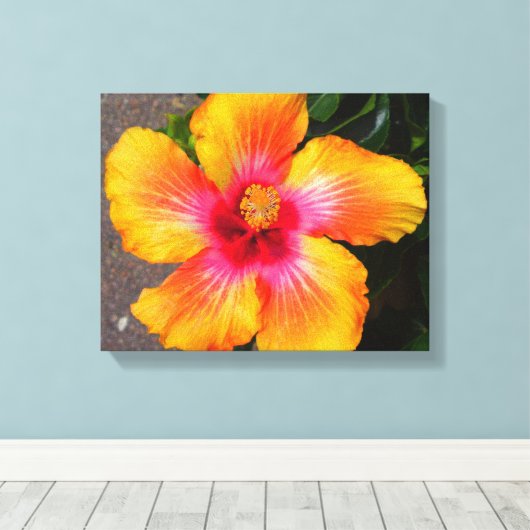 Vuurbladercanvas Canvas Afdruk (Insitu (Houten vloer))